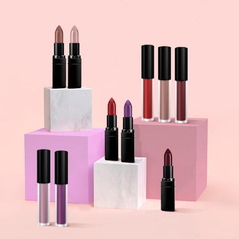 VIP Nude Makeup Bundle 10 Pack - 5 Lipsticks & 5 Lipstains